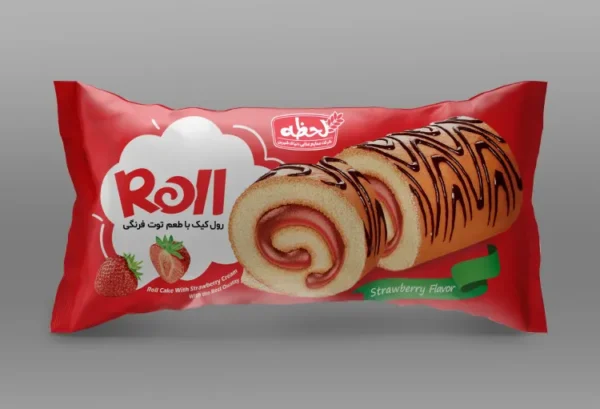 Strawberries roll cake img - صنایع غذایی دنیای شیرین