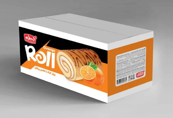 orange roll cake carton - صنایع غذایی دنیای شیرین